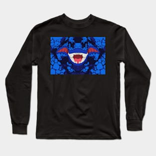 Blue T-Rex Face Long Sleeve T-Shirt